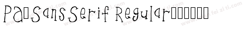 PA-SansSerif Regular字体转换
